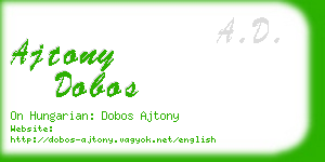 ajtony dobos business card